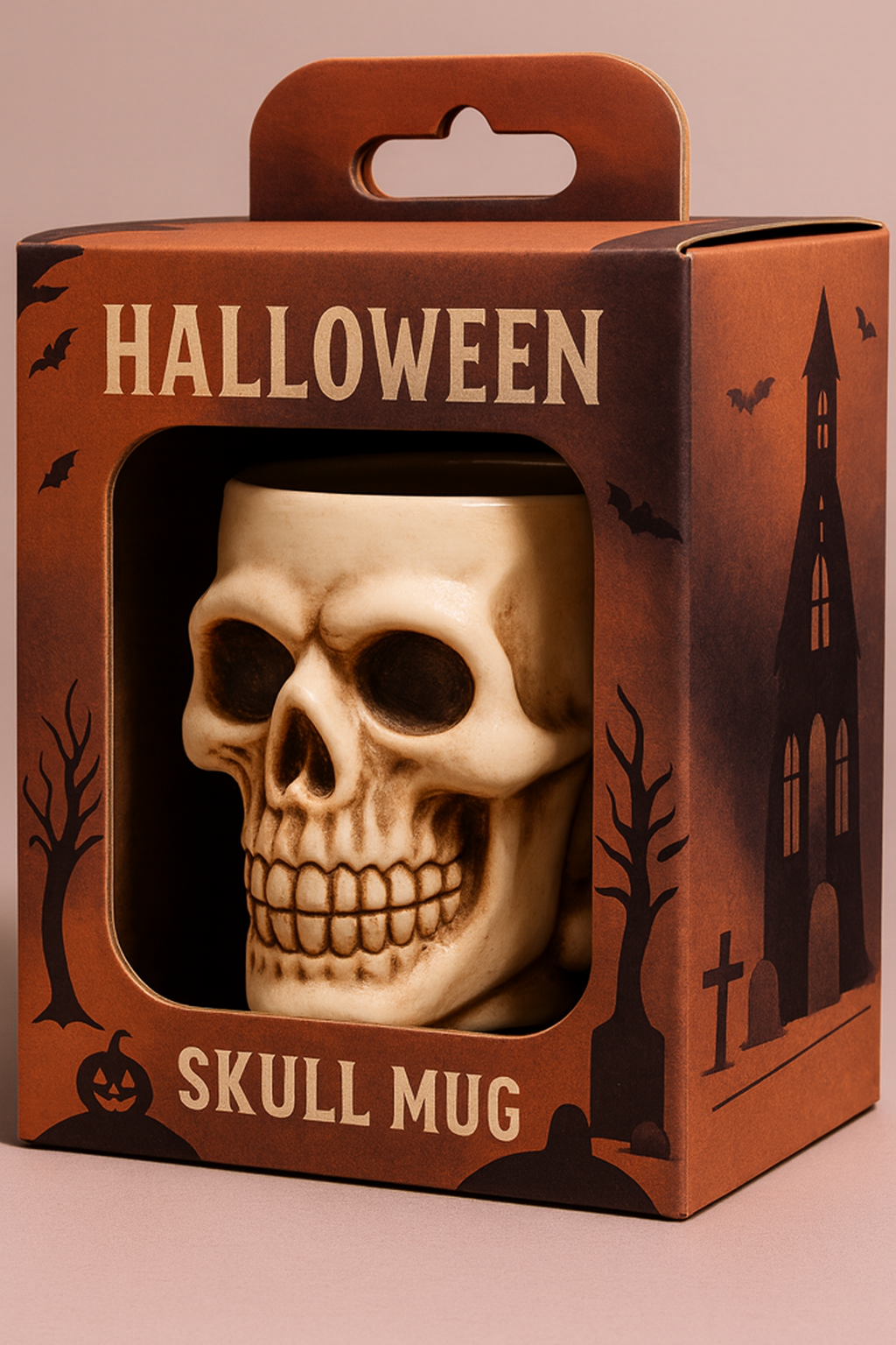 ☠️Halloween Skull Mug – Spooky Ceramic Cup