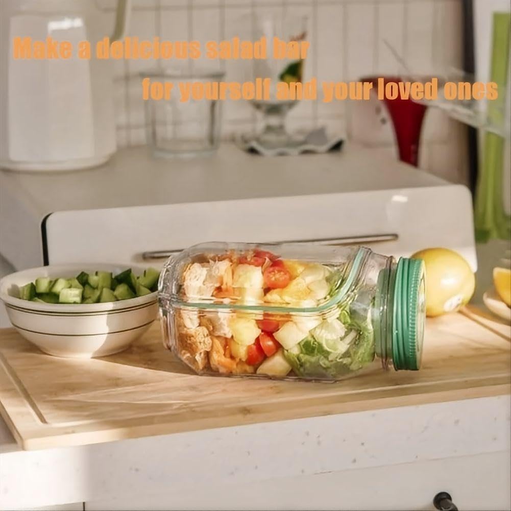 Side-opening salad bottle