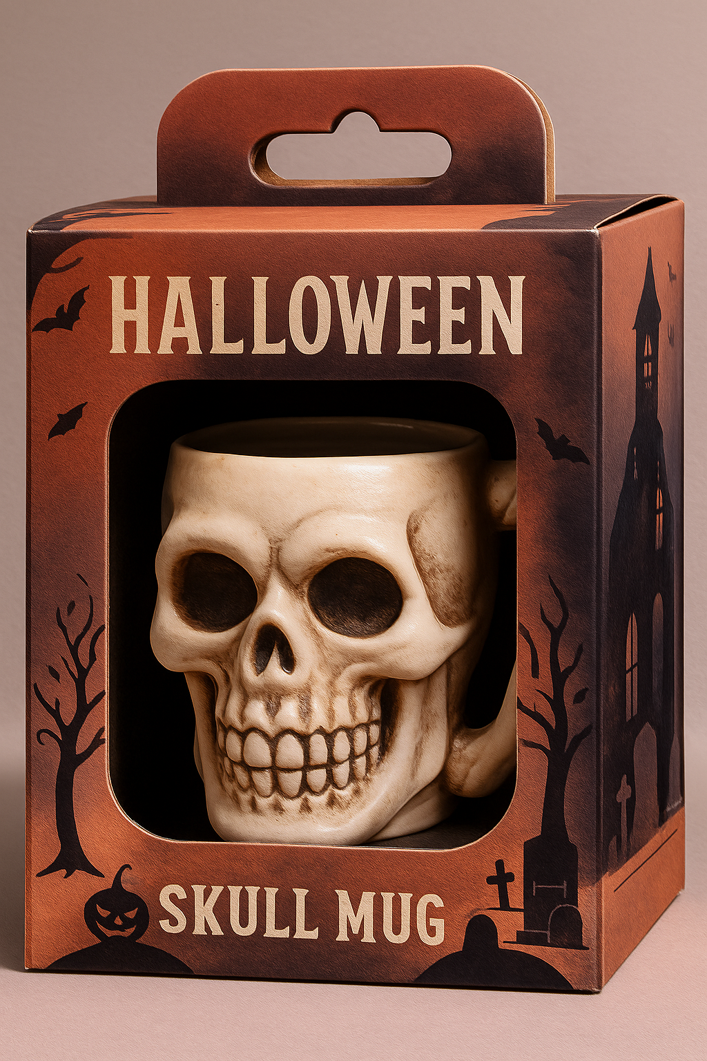 ☠️Halloween Skull Mug – Spooky Ceramic Cup