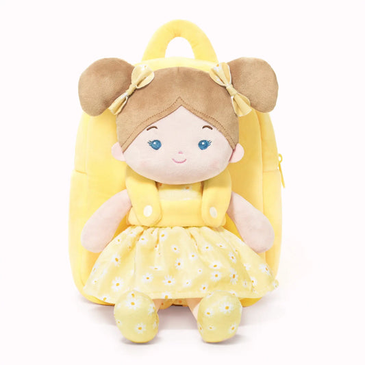 Personalized Daisy Girl Doll Backpack - Yellow