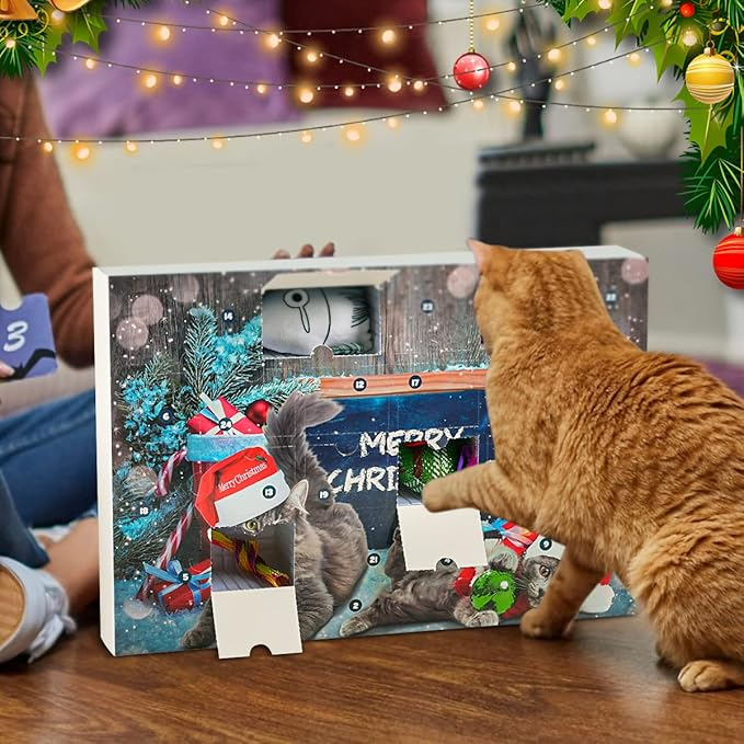 🐱2025 Christmas Countdown Cat Toys Advent Calendar