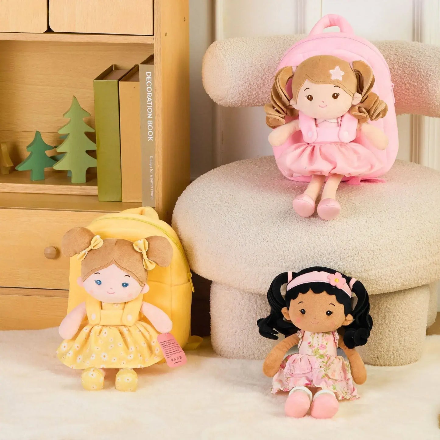 Personalized Daisy Girl Doll Backpack - Yellow