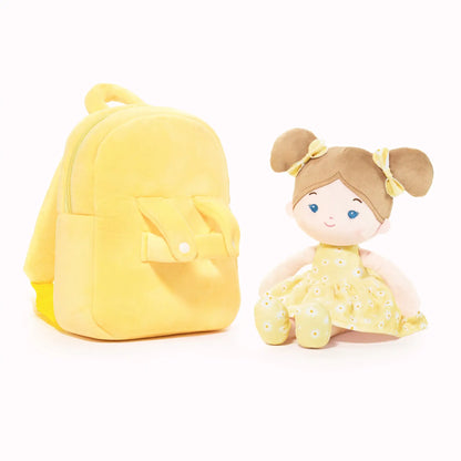 Personalized Daisy Girl Doll Backpack - Yellow
