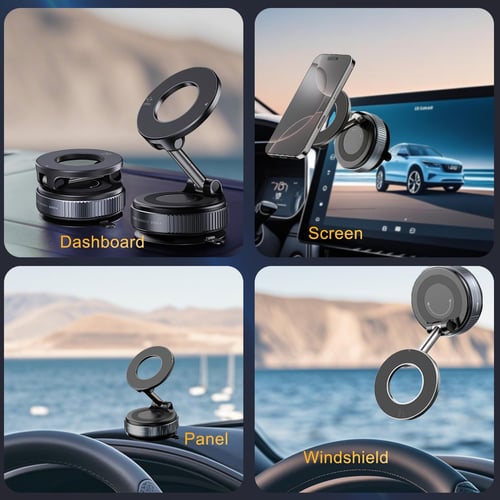 2025 Free Rotating Vacuum Magnetic Disk Phone Holder