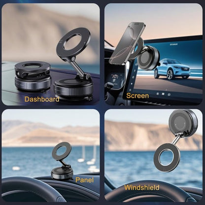 2025 Free Rotating Vacuum Magnetic Disk Phone Holder