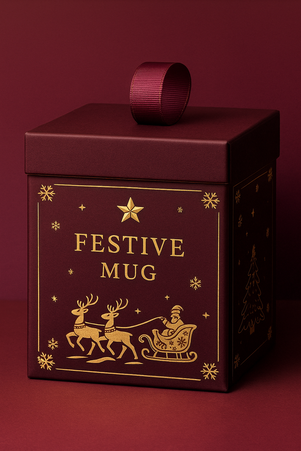 🎄 Christmas Tree Ceramic Mug with Lid – Holiday Edition 🎅