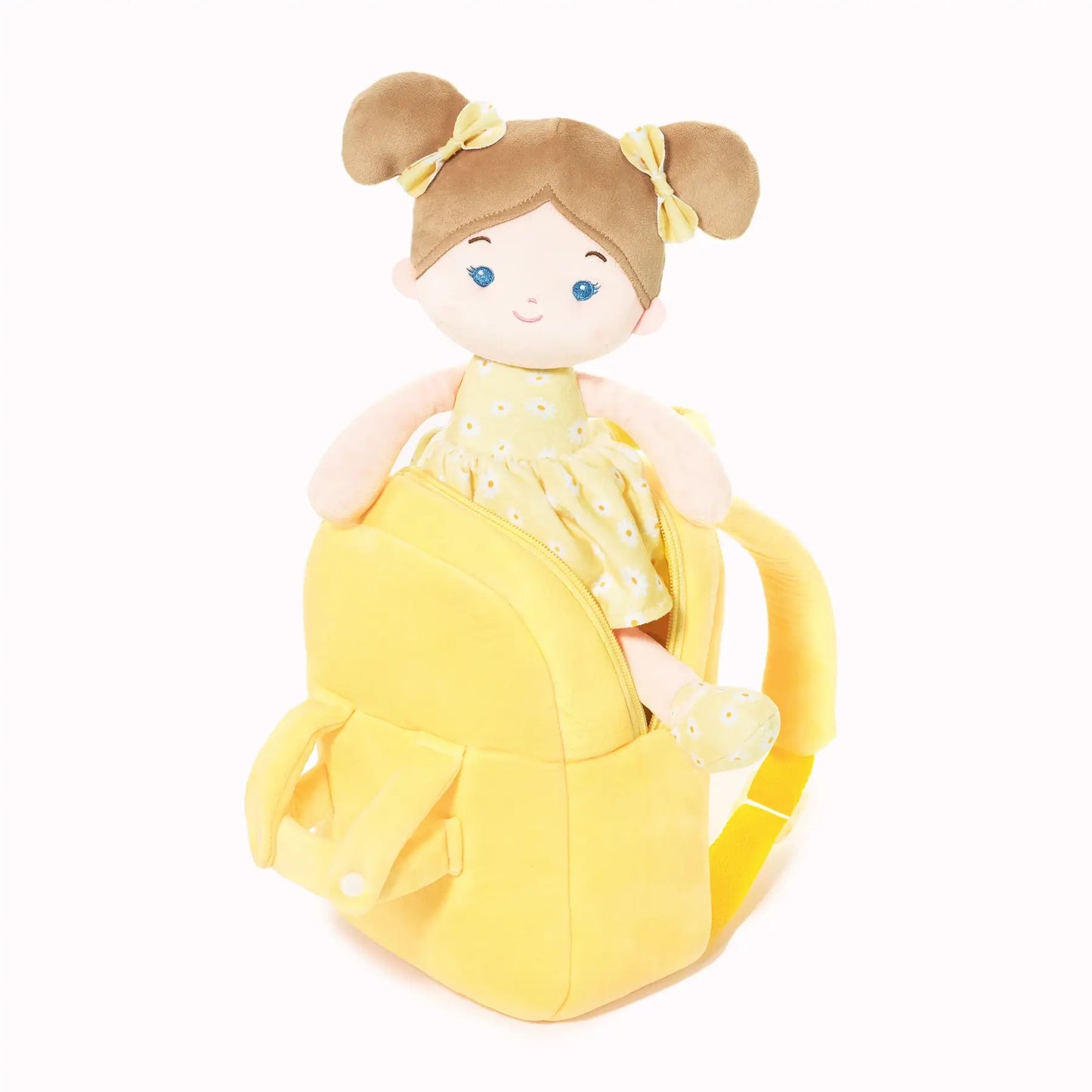 Personalized Daisy Girl Doll Backpack - Yellow