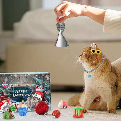 🐱2025 Christmas Countdown Cat Toys Advent Calendar