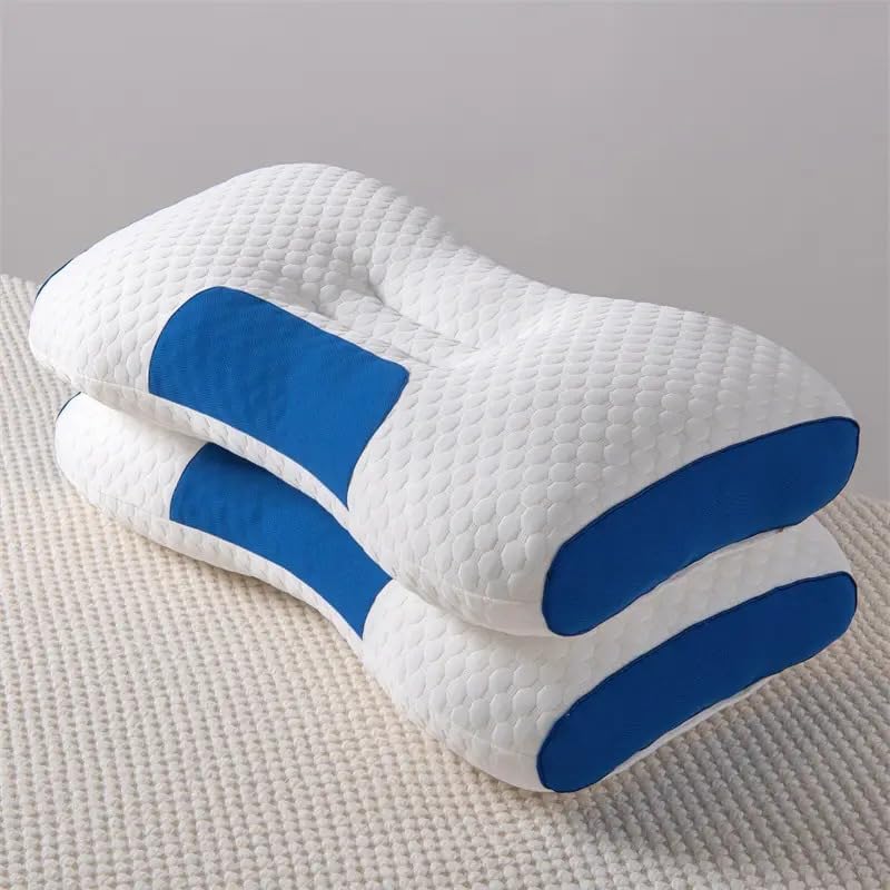 Knitted SPA Massage Neck Pillow, Cervical Orthopedic Neck Pillow