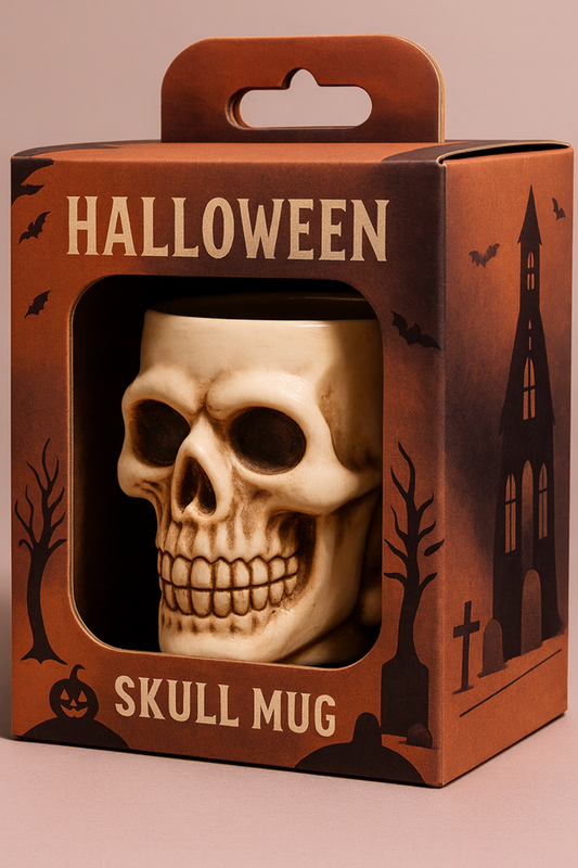 ☠️Halloween Skull Mug – Spooky Ceramic Cup