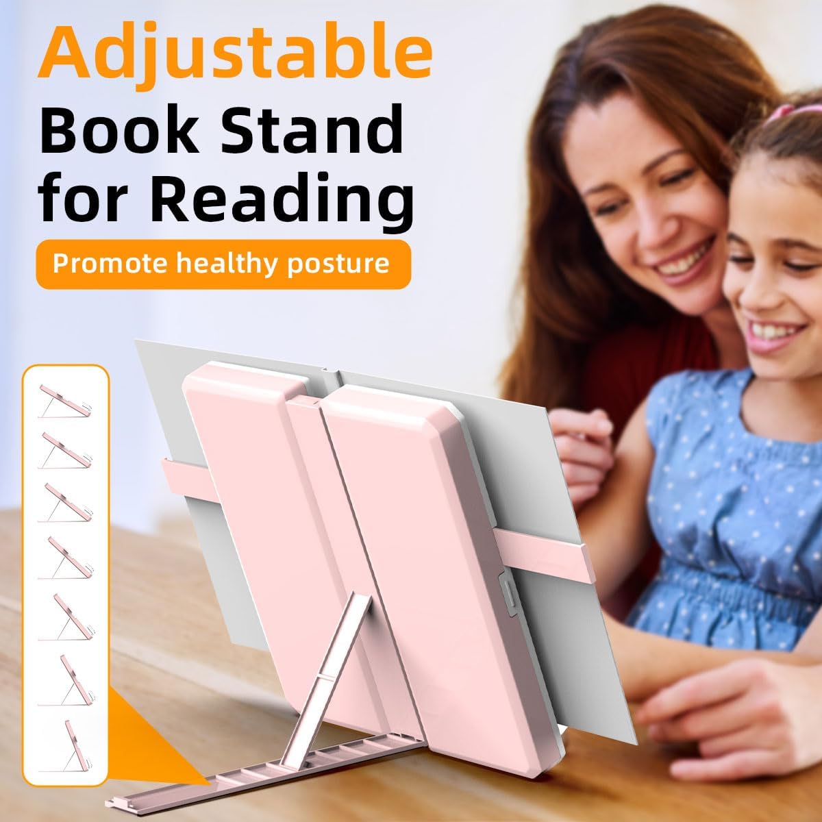 Multifunction Capacity Pencil Case with Book Stand for Reading Adjustable Book Holder Stationery Pen Bag Pouch School Supplies for Kids Teen Girls,Graduation/Birthday/Back to School Gifts