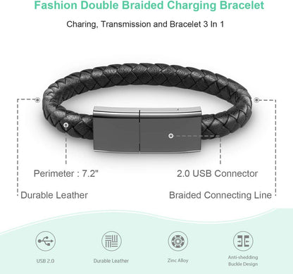Bracelet Charger Portable Short Charging Cable