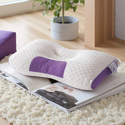 Knitted SPA Massage Neck Pillow, Cervical Orthopedic Neck Pillow