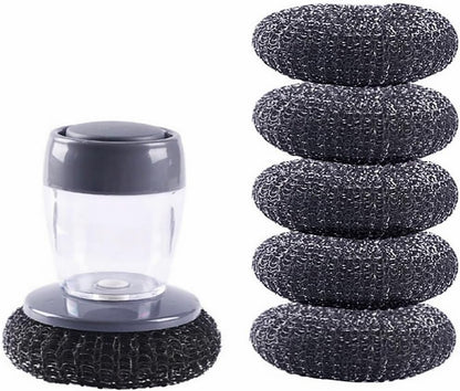 Dishwashing Scrubber Press Automatic Liquid wash Pot