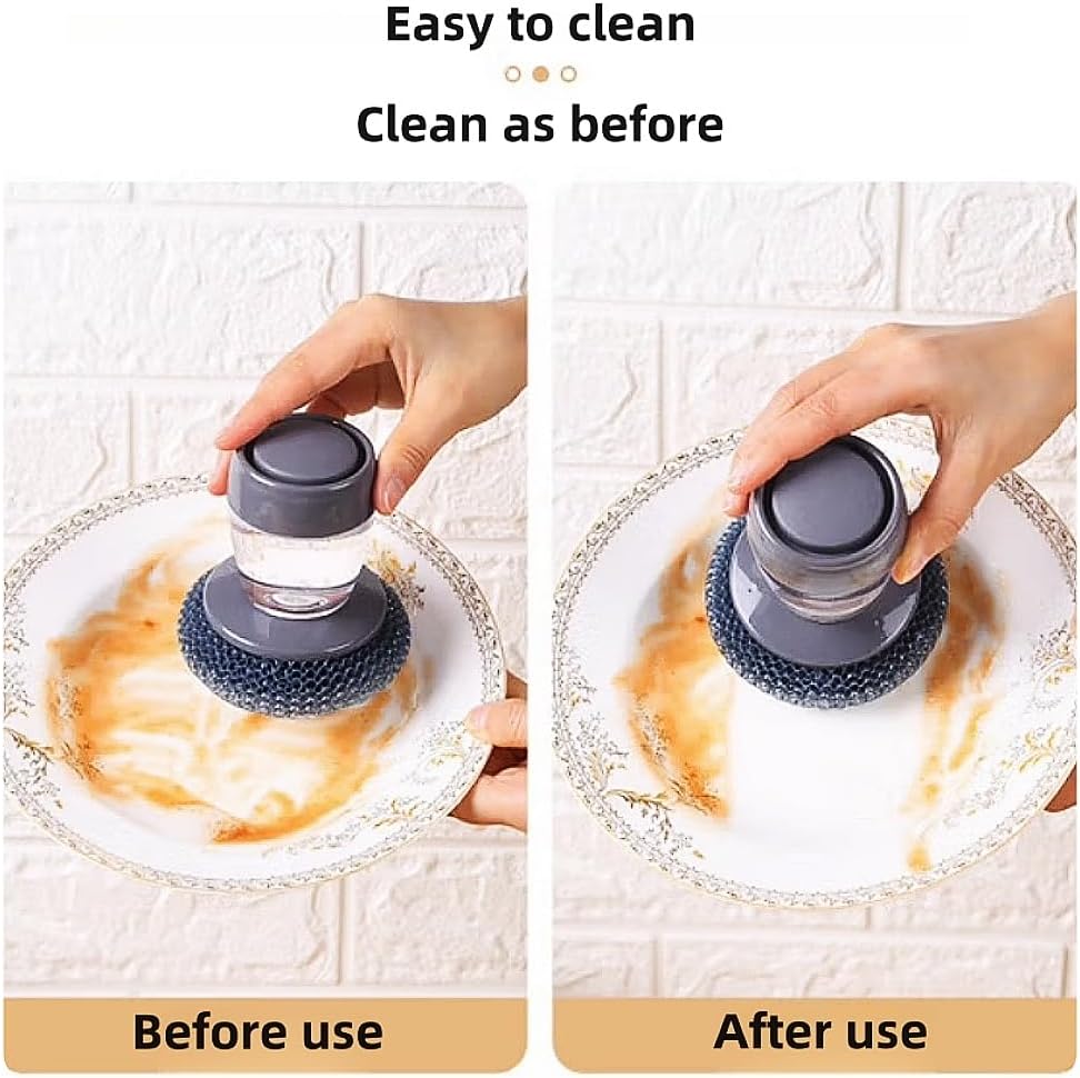 Dishwashing Scrubber Press Automatic Liquid wash Pot