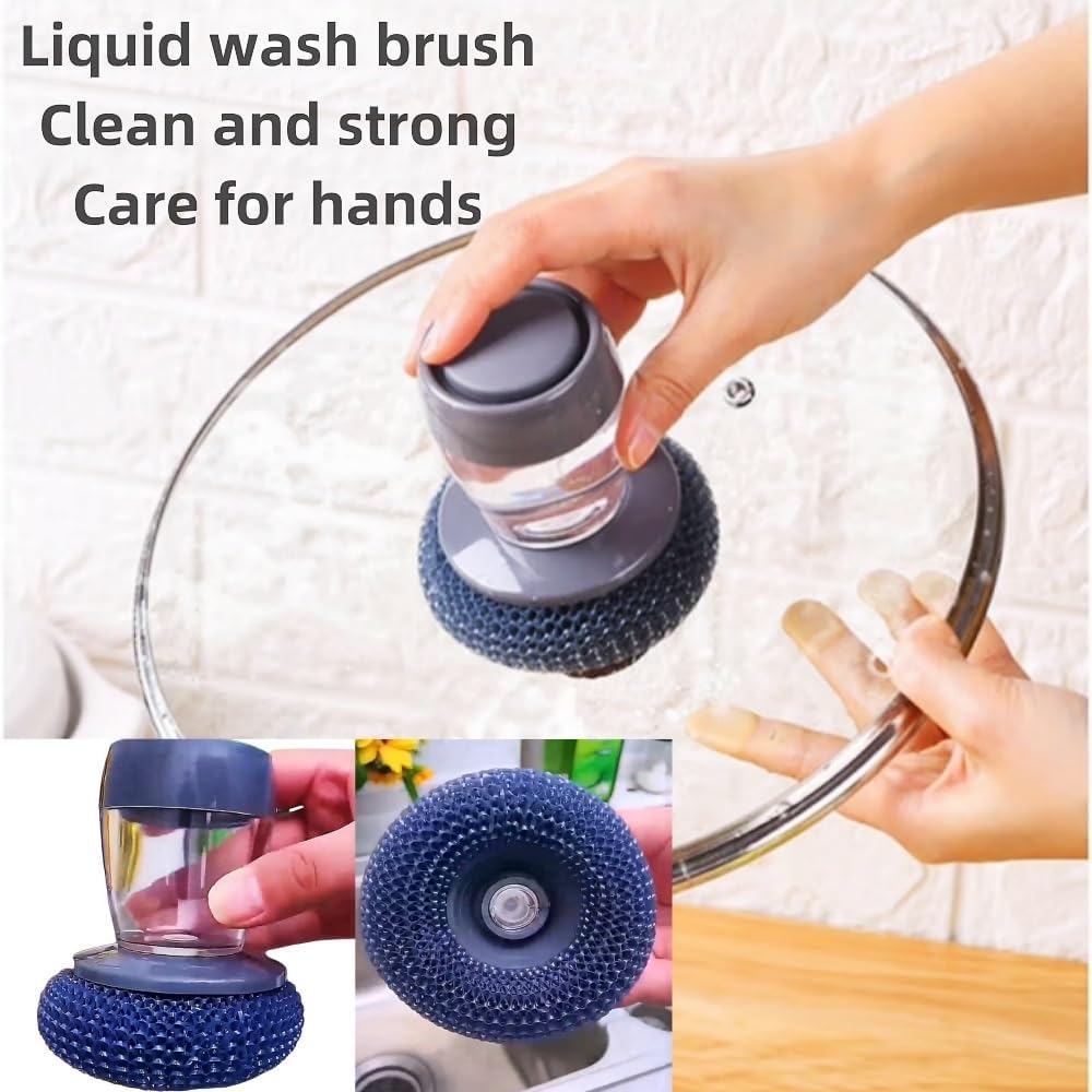 Dishwashing Scrubber Press Automatic Liquid wash Pot