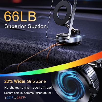 2025 Free Rotating Vacuum Magnetic Disk Phone Holder
