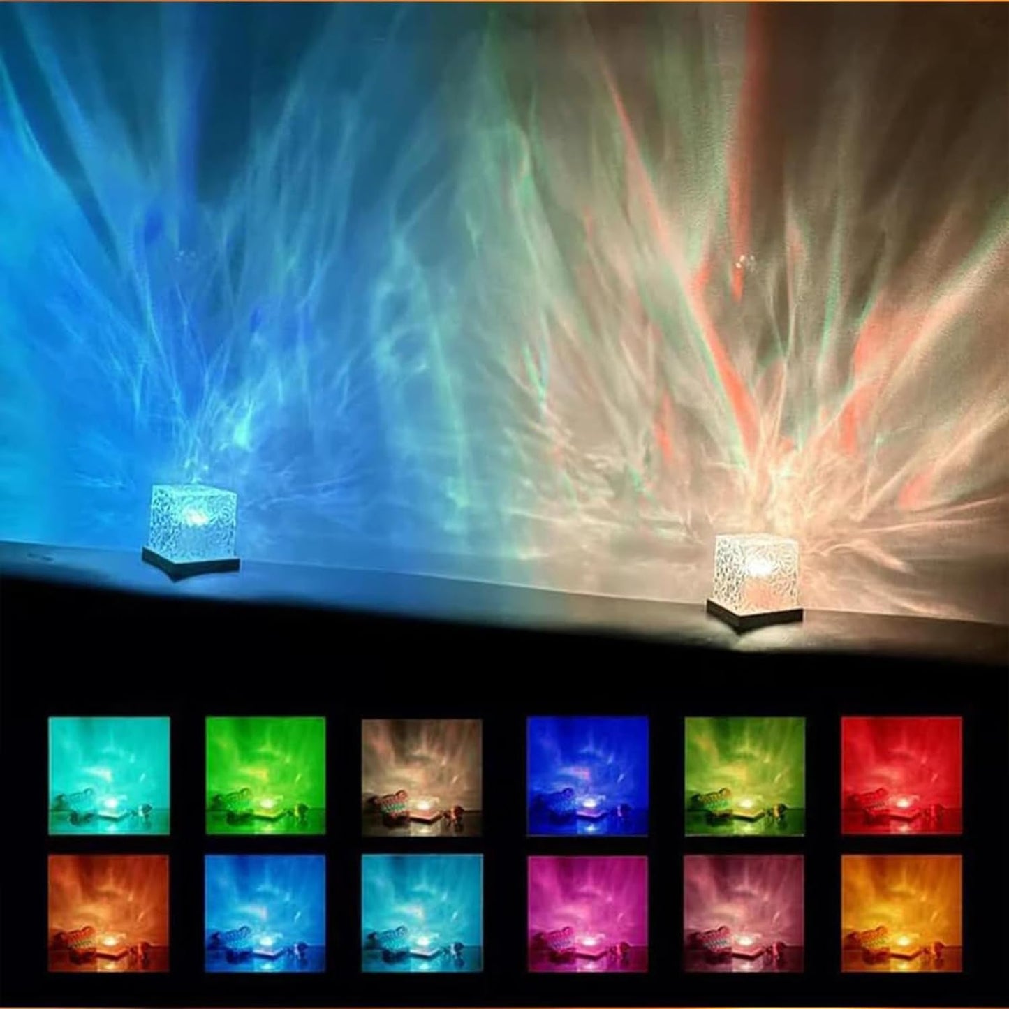 Ocean Wave Projector Light, 3D Holographic Water Ripple Romantic Ambient Lighting