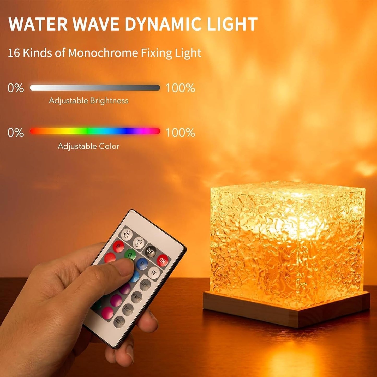 Ocean Wave Projector Light, 3D Holographic Water Ripple Romantic Ambient Lighting