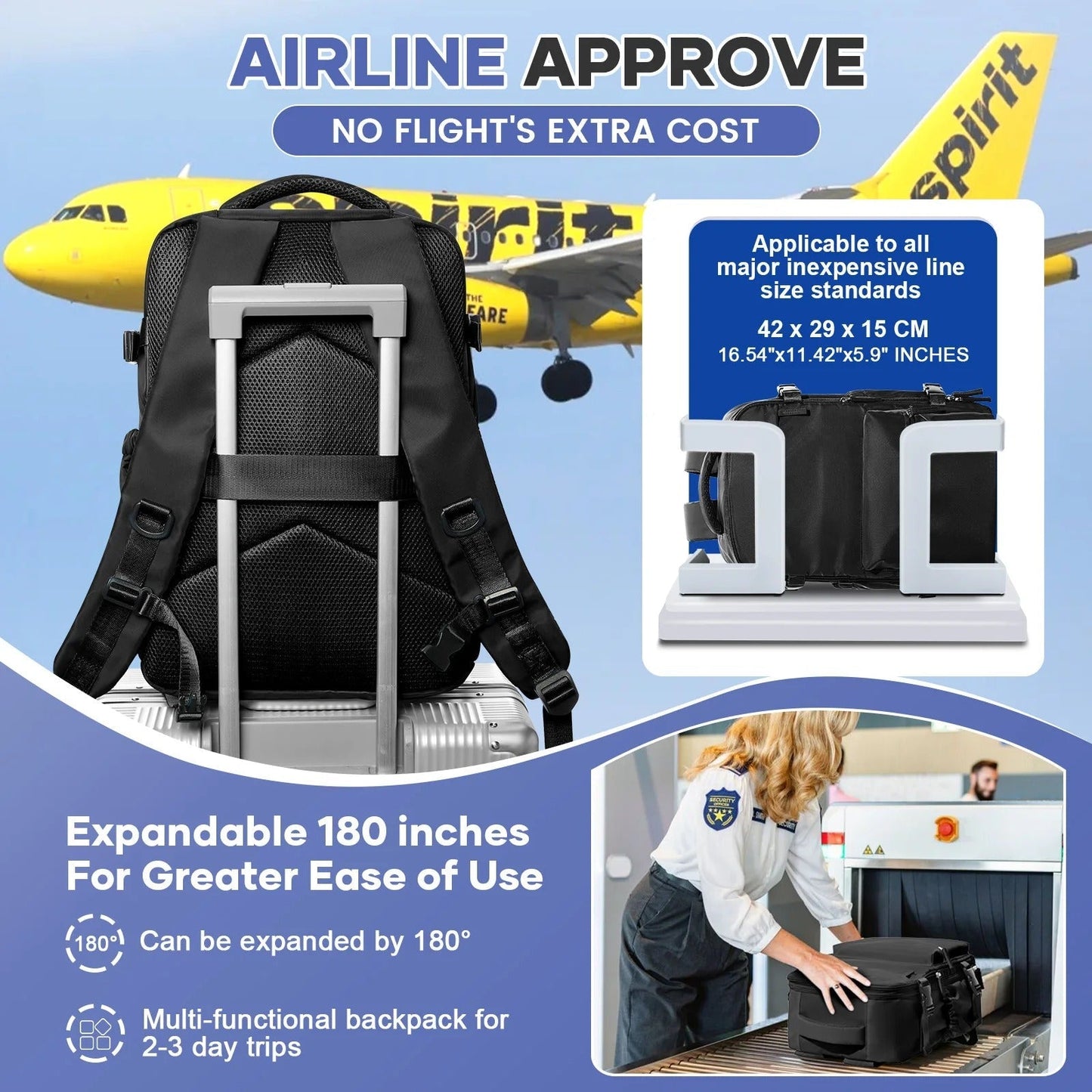 Multifunctional travel backpack